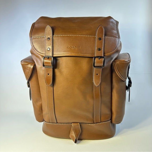 Coach Other - NEW Men’s Coach Hitch Leather Backpack in Dark Saddle
